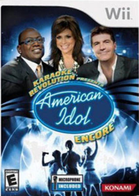Karaoke Revolution American Idol Encore Bundle Wii US box art